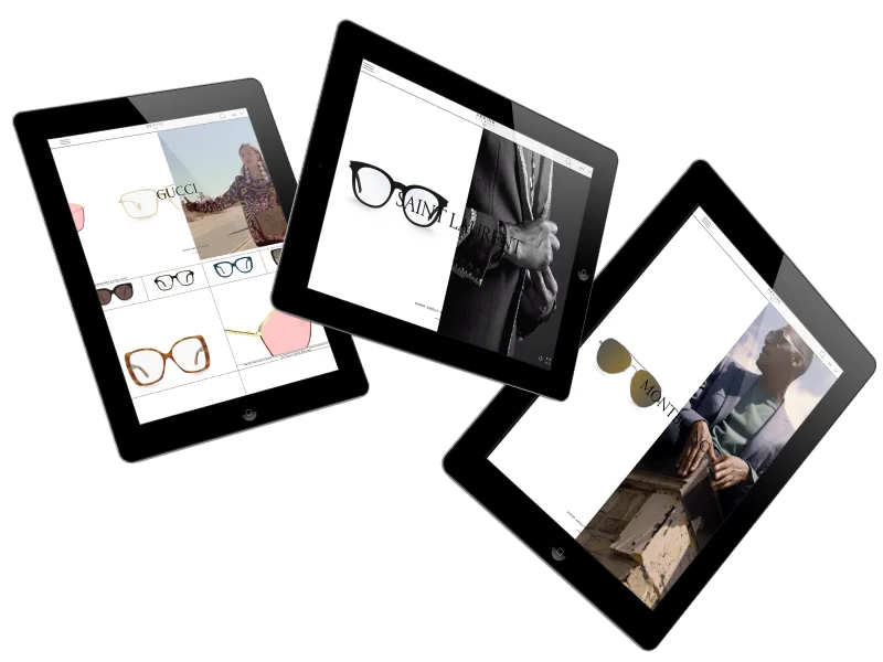 kering eyewear webiste seen on ipad